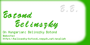 botond belinszky business card